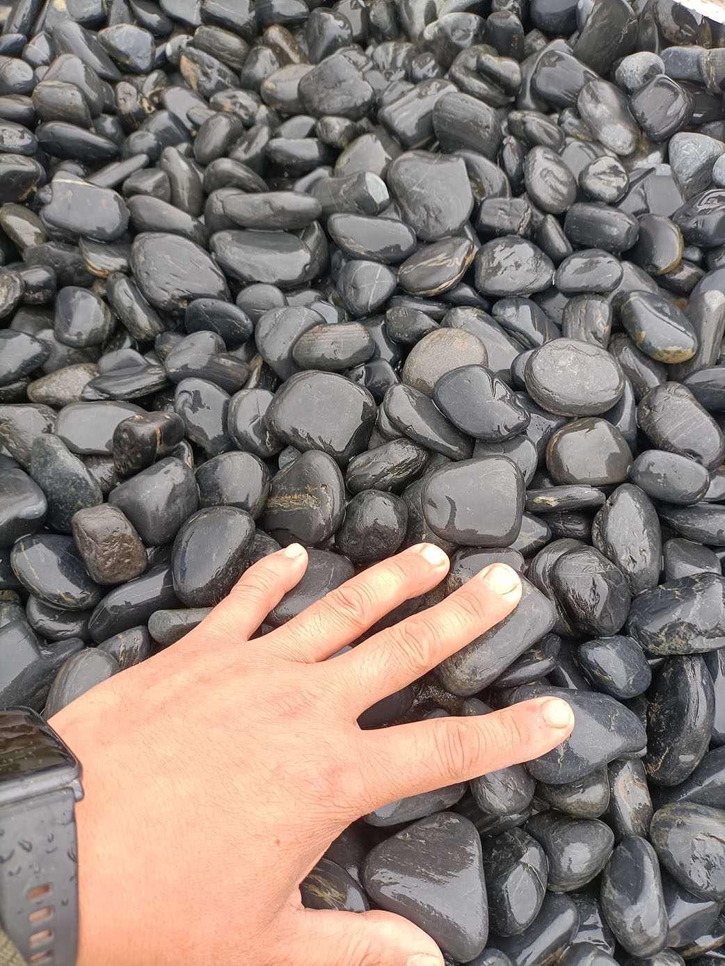 天然鹅卵石精品黑
