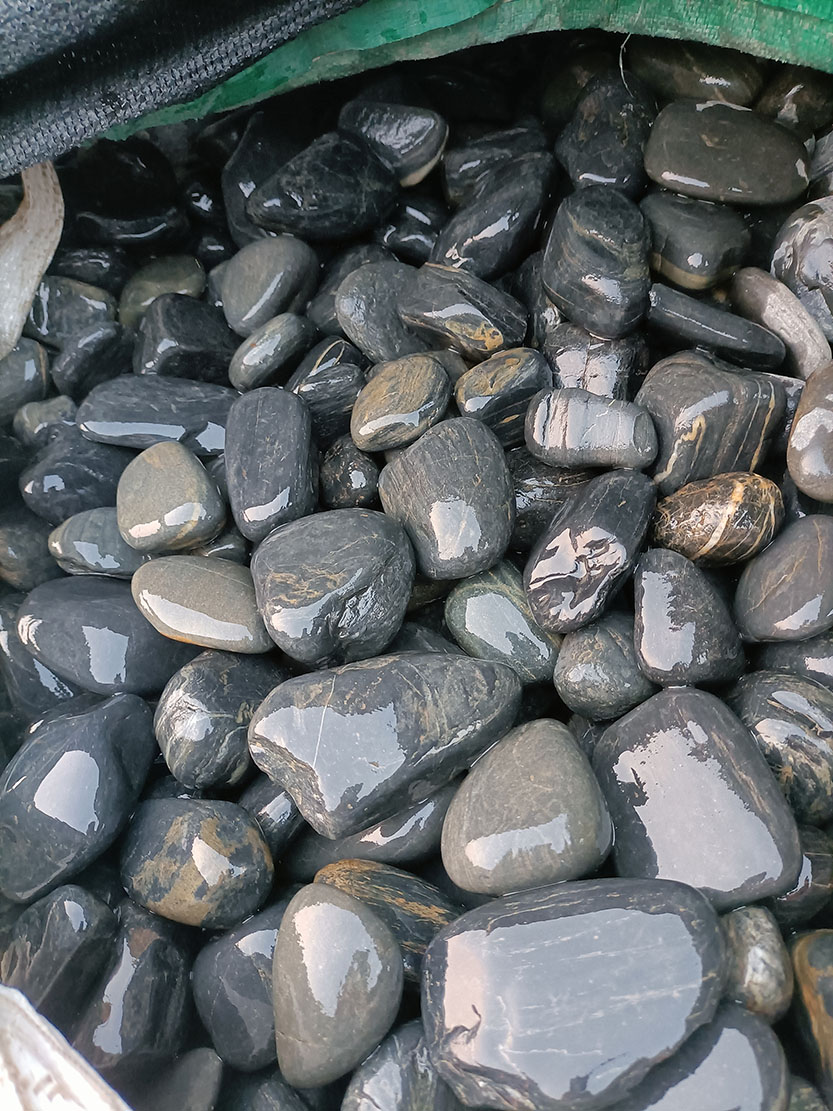 天然黑鹅卵石5-8公分