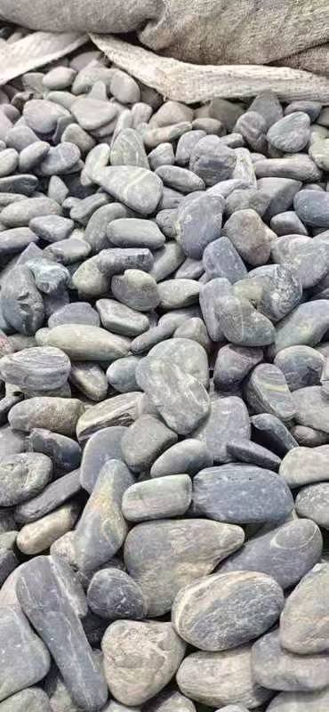 天然普黑鹅卵石